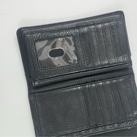 Tory Burch Black Leather Amanda Flap Continental Wallet - Picture 7 of 11